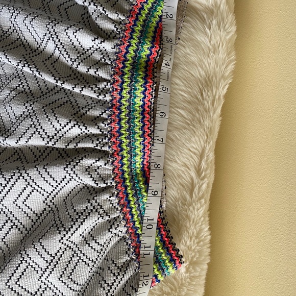 Anthropologie Potters Pot Abstract Mini Skirt Size XL Black & White - Picture 9 of 10